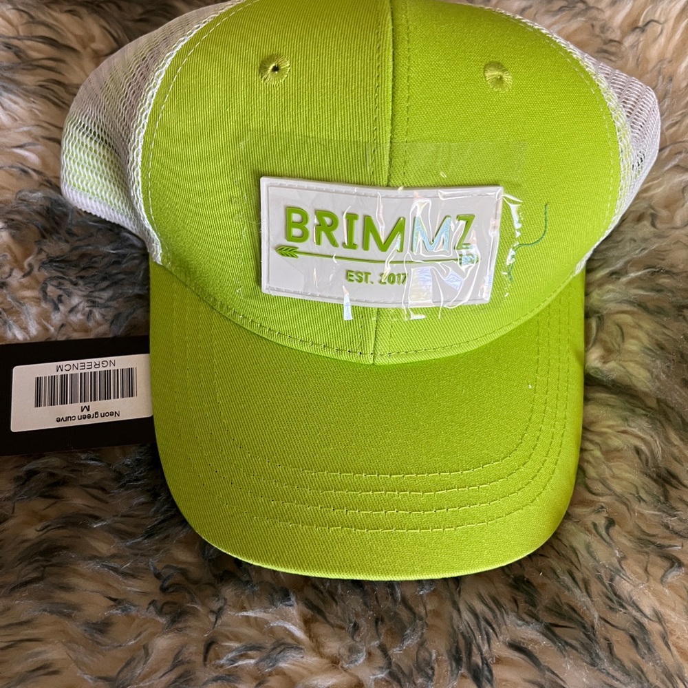 Lime Green Kids Hat- Lime Green Neon Collection Brimmz Trucker Hat